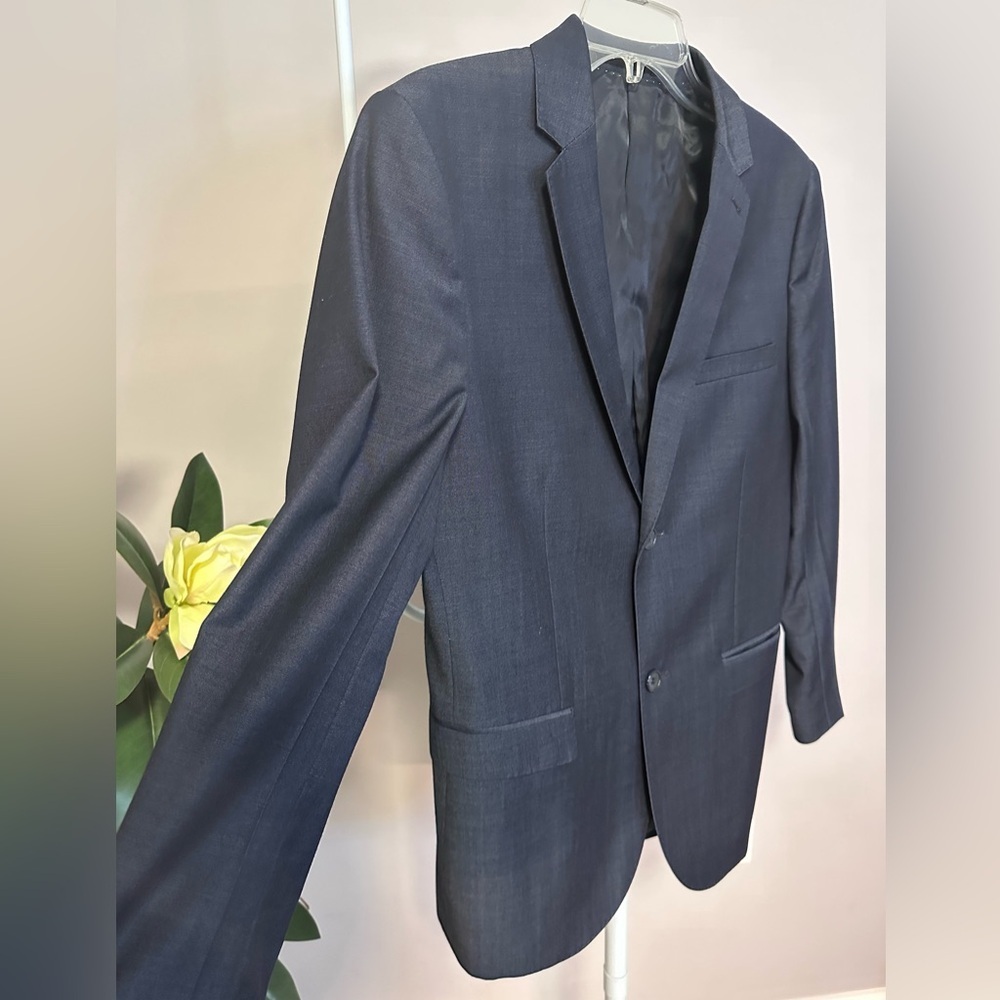 π΄οΈ Topman Grey Wool Blend Suit - Dark Blue Gray (USA 38,) π΄οΈ - Picture 7 of 15